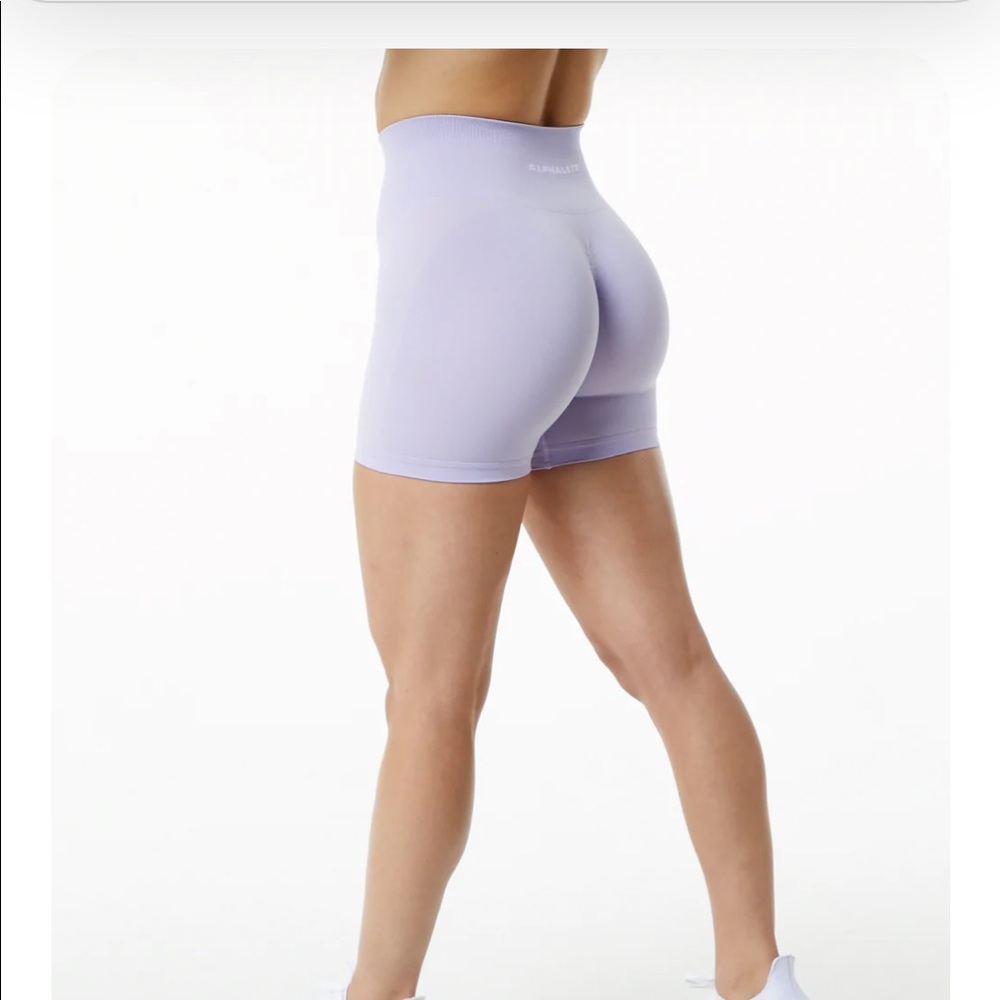 Brand New Alphalete Misty Lilac Amplify Shorts